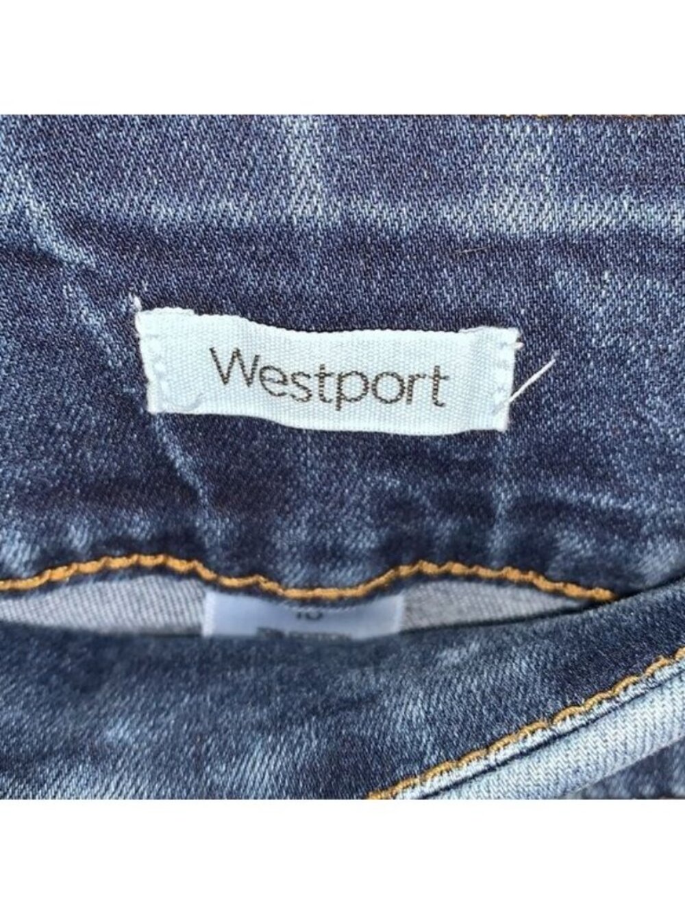 Westport Womens Pull-On Denim Jeans Size 10 Stretch Waistband Dark Wash - Picture 4 of 11